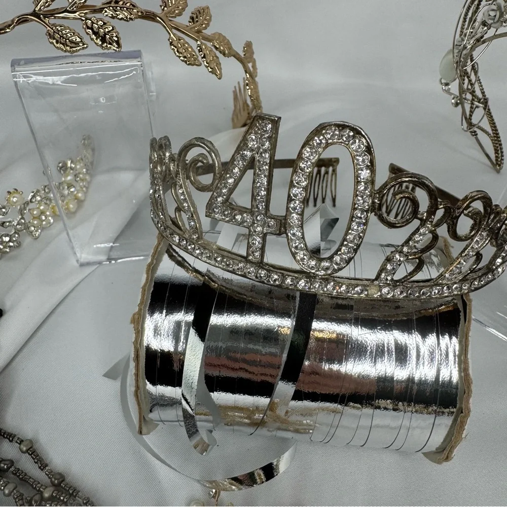 Elegant Gold and Silver Hair Accessories Set including Crowns fir the Princess